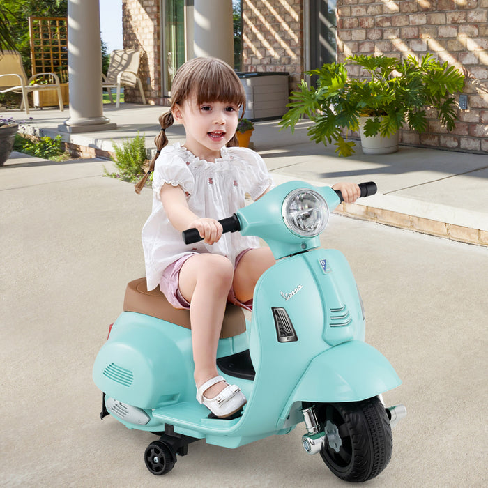 Costway Enfants Rouler Sur Moto Avec Roues D'entrainement Phare Corne 6v Batterie Vert