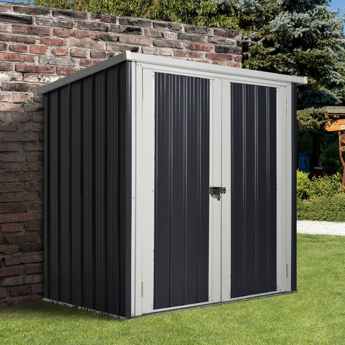Outsunny 5' X 3' Abri De Jardin En Metal Avec Portes Doubles