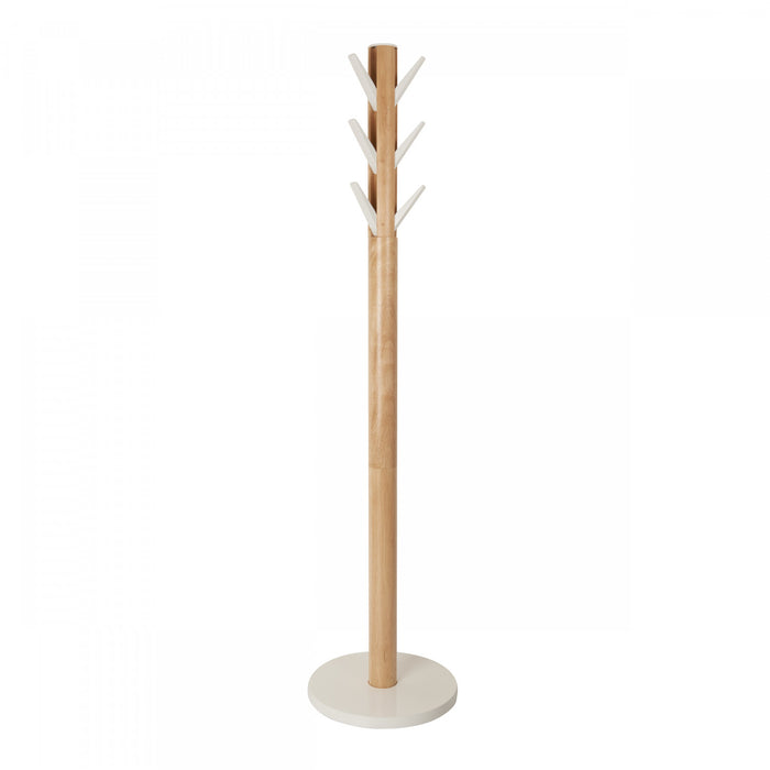 Portemanteau moderne Flapper de Umbra en bois - blanc et naturel