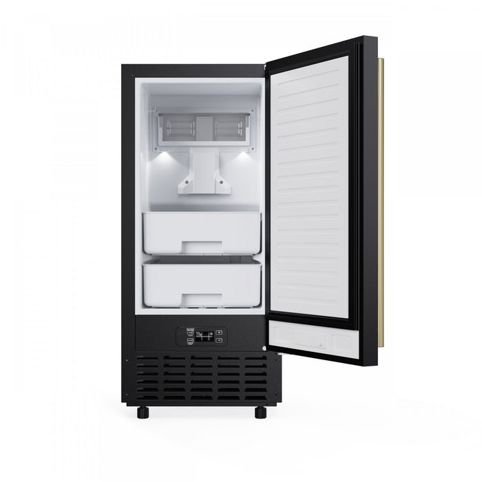 Cristallo Machine a glacons de 15 pouces autonome/sous le comptoir, 66,1 lb, noir - FIMBI7307-15BLK