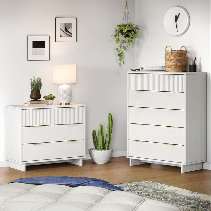 Ensemble de commode 2 pieces Granville Modern en blanc