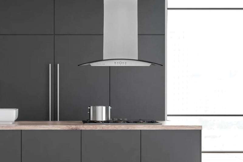Hotte de cuisinière pour îlot Hauslane de 36 po de style auvent en verre - IS-200SS-36