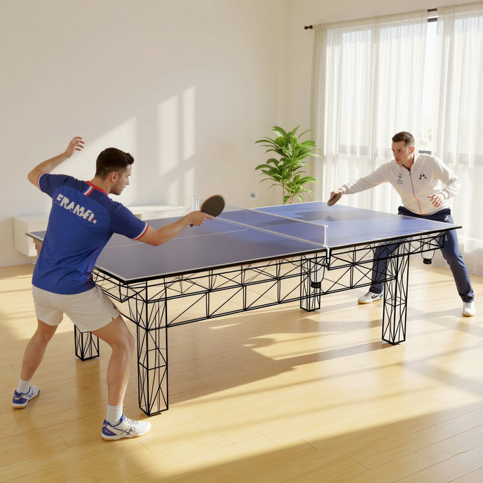 Soozier Plateau de Conversion de Tennis de Table Pliant 274 cm avec Filet, Bleu