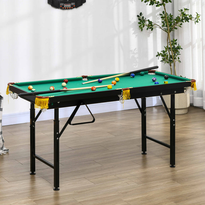 Soozier Ensemble De Table De Billard Pliante De 55 Po Reglable, Vert