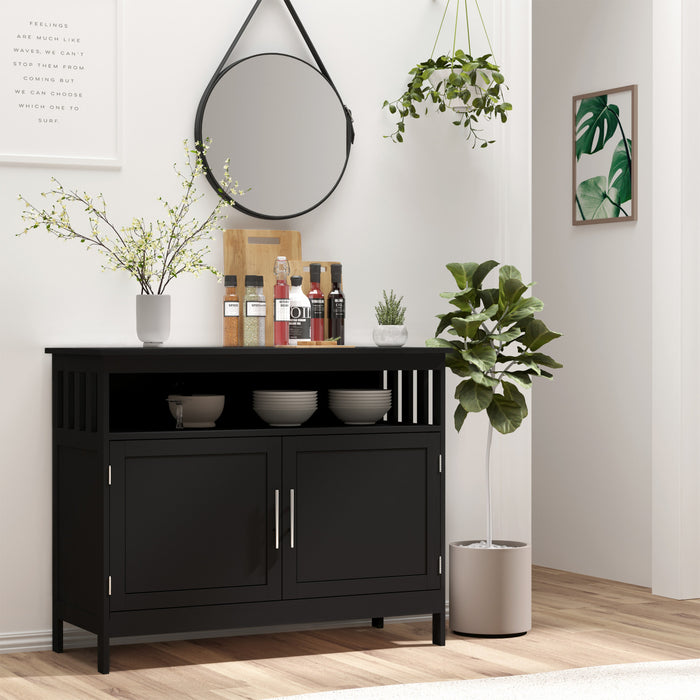 HOMCOM Buffet de Cuisine Armoire Console Bois Rangement