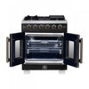 Forno Capriasca 30" Black Gas Range 4.32 cu.ft -FFSGS6460-30BLK | Cuisiniere a gaz noire Capriasca 30 pouces, 4,32 pi³ – FFSGS6460-30BLK