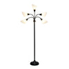Skye 5 Light Adjustable Gooseneck Floor Lamp, Black & White, 67"H | Skye Lampadaire a 5 lumieres avec cols de cygne reglables, Noir et Blanc, 67 po H