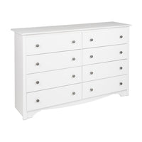 Commode Monterey à 8 tiroirs - blanche