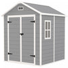 Outsunny Remise De Rangement En Plastique, Plancher, Portes Verrouillables