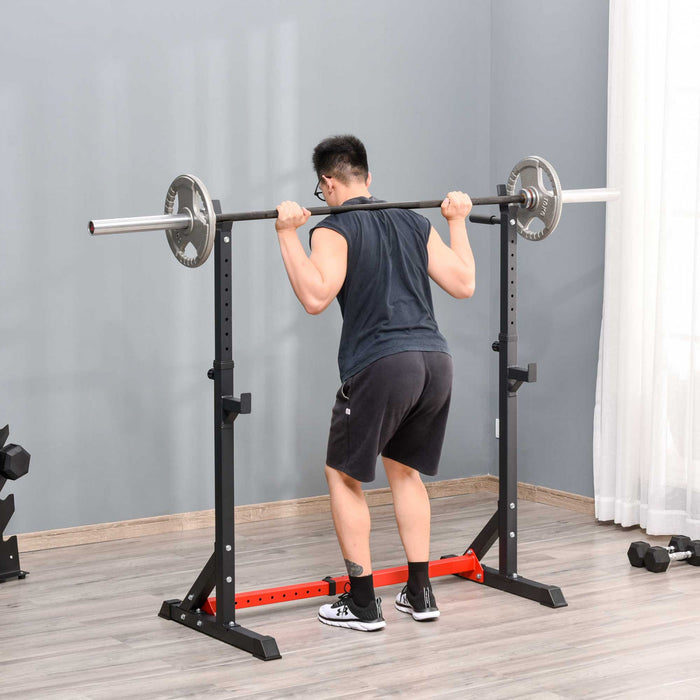 Soozier Paire De Supports Pour Halteres Et Bancs De Musculation, En Acier, Reglables En Hauteur Et En Base.