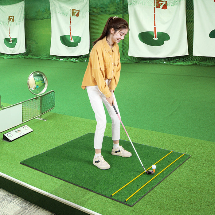 Costway 5 X 4 Ft Golf Hitting Mat Artificiel Interieur Exterieur Turf Golf Training Mat 27 Mm