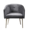Chaise D'appoint Velma En Velours Gris