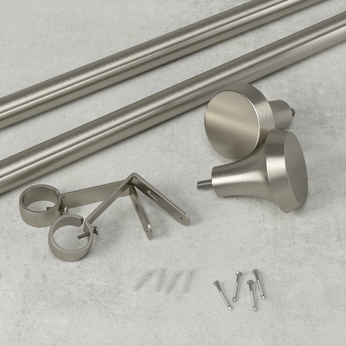  Tringle à rideaux extensible Ella de Umbra acier nickel de 1 po - 72 po à 144 po