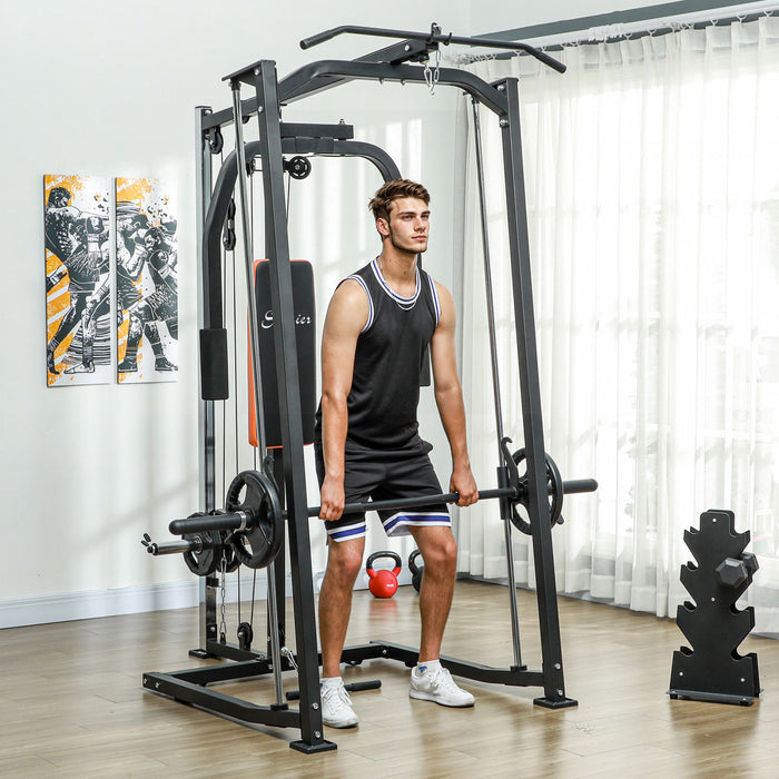 Soozier Multi-gym Smith Machine, Cage Pour L'halterophilie A Domicile