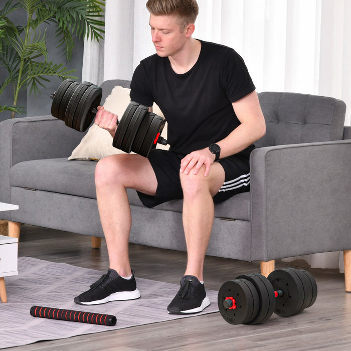 Soozier Ensemble d'halteres reglables de 66 lb pour le fitness
