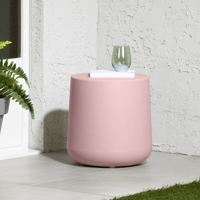 Table de bout ronde Dalya pour l’extérieur - rose blush