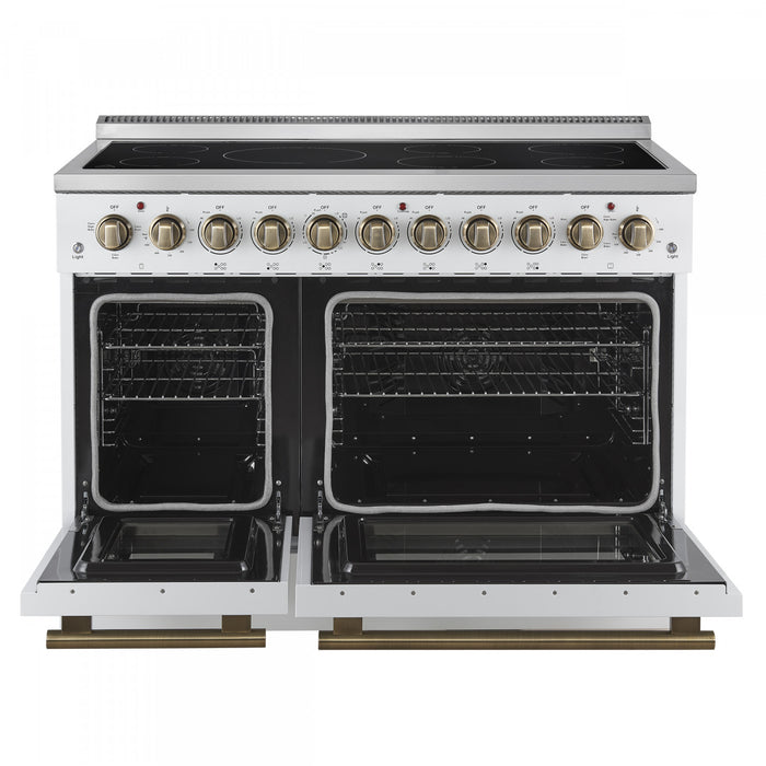 Cuisiniere electrique Paolo 48 pouces, blanche, 6,7 pi³ - FFSEL6011-48WHT