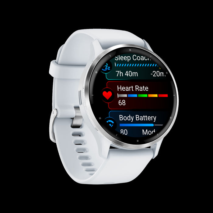 Garmin Venu® 3 Montre Intelligente Gps - Suivi De Sante Avec 14 Jours D'autonomie, 45mm - Boitier Blanc