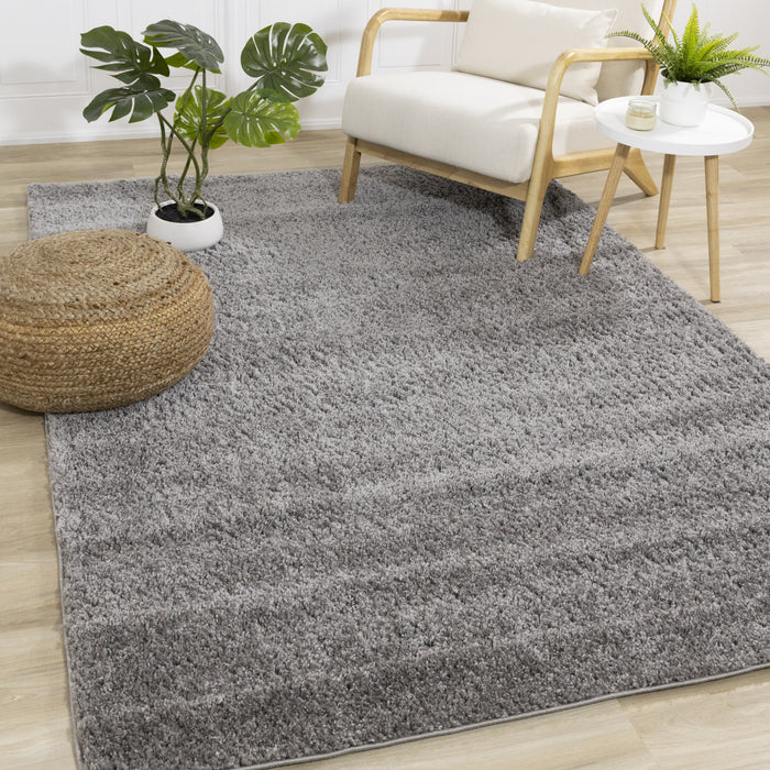 Tapis Taylor a poils longs confort gris fonce, 7'10\" x 10'6\"
