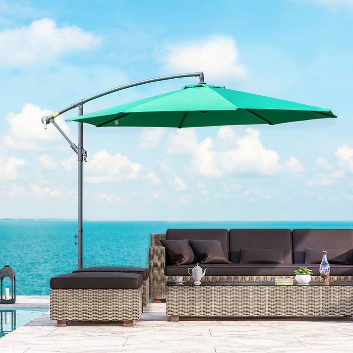 Outsunny Parasol De Patio, Vert