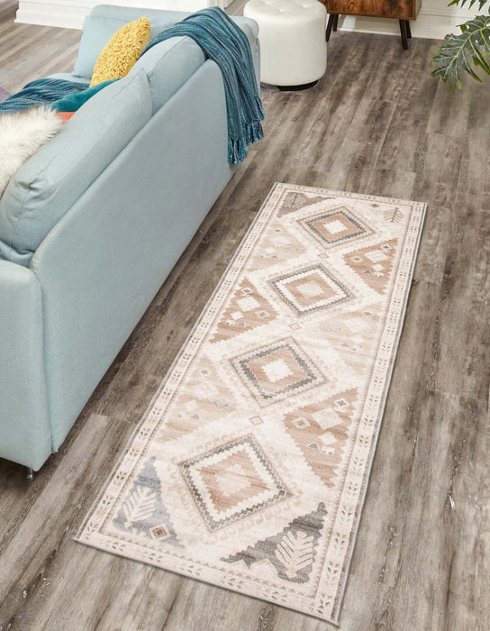 Carpette longue Lia ivoire - 2 pi 8 po x 8 pi 2 po  