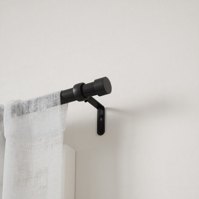  Tringle à rideaux extensible Cappa de Umbra noir mat de 1 po - 66 po à 120 po