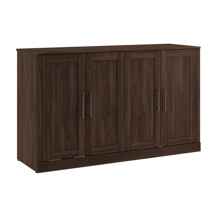 Armoire-lit double Pur de Bestar de 69 po (L) avec matelas - noyer noir