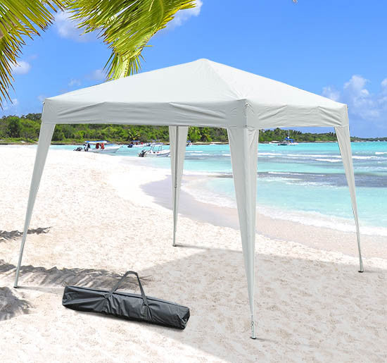 Outsunny 8' X 8' Pop Up Canopy Tente Pliable Pour L'exterieur Avec Sac, Gris