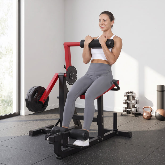 Soozier Machine 2-en-1 abdominaux et lombaires avec siege reglable, charge max. 300 kg
