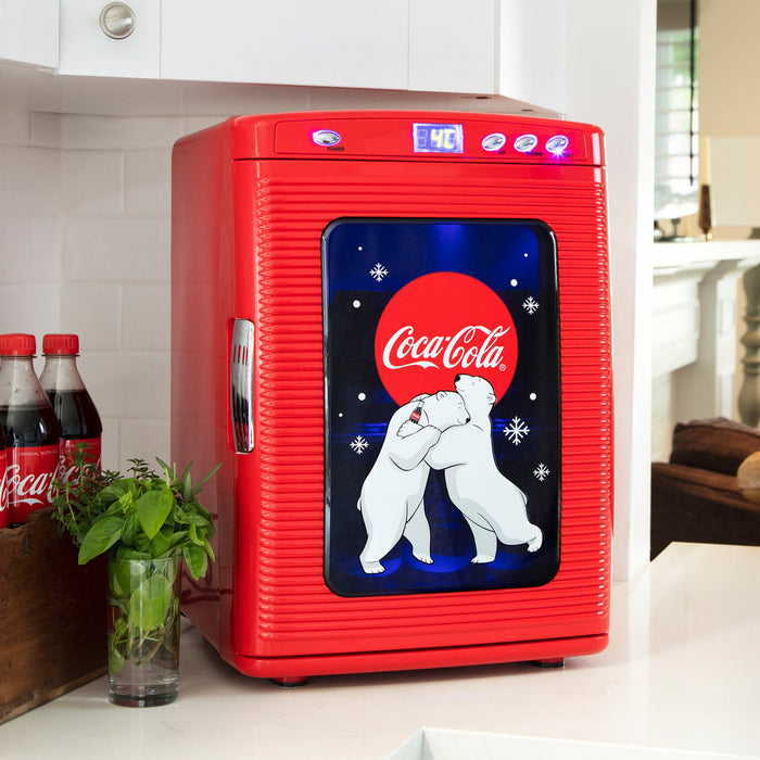 Réfrigérateur compact Coca-Cola pour 28 cannettes