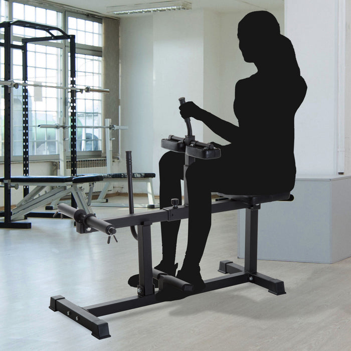 Soozier Machine De Presse De Jambe En Acier Machine D'elevation Assise Noir