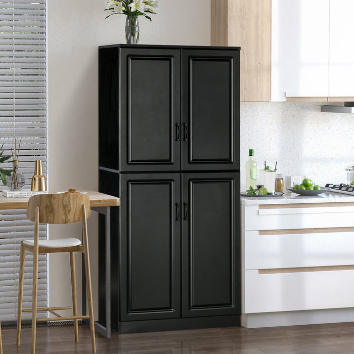 HOMCOM Garde-manger de cuisine 71\" avec 4 portes et etageres reglables
