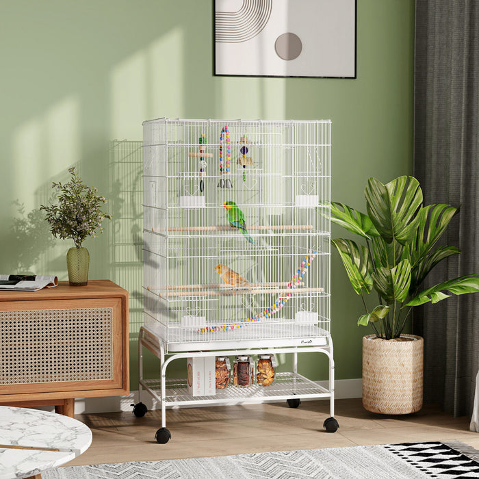 Cage A Oiseaux Avec Support, Pour Perruches Canaris Pinsons