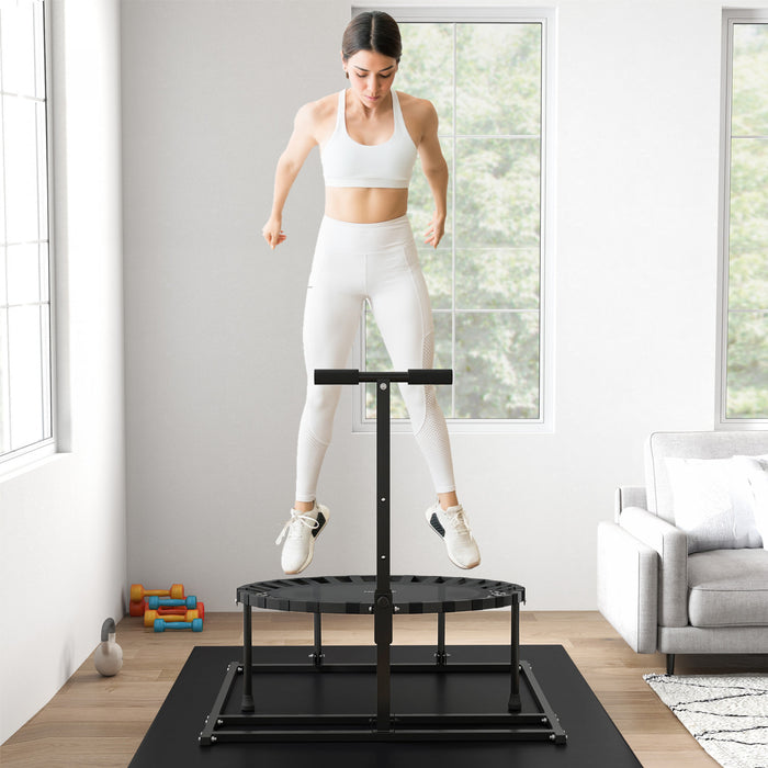 Soozier Trampoline Rebondisseur De Football 2 En 1 Avec 8 Angles Reglables