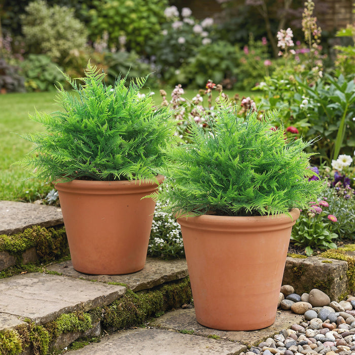 HOMCOM Fougeres de Boston Artificielles Resistantes aux UV, 60 cm, Plantes Artificielles, Vert