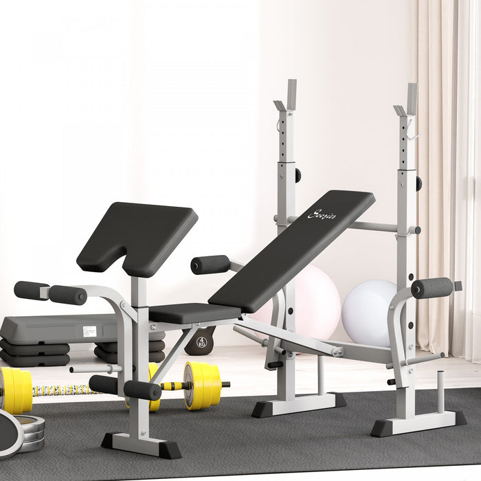 Soozier Banc De Musculation Reglable, Ensemble De Presse Multifonctions