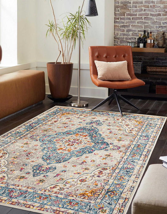 Tapis Traditionnel Daria 8'0\" x 10'0\" en Gris