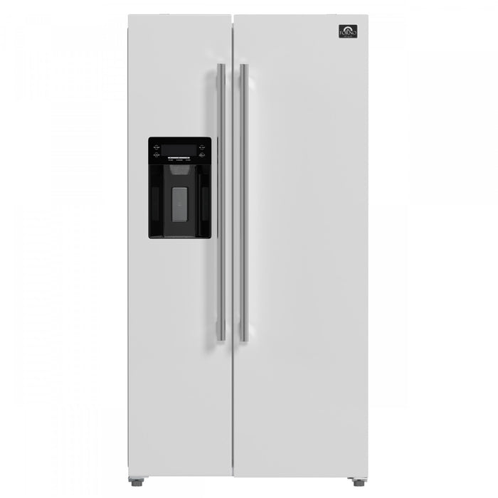 Refrigerateur cote a cote Salerno de 36 po, blanc, 20 pi³ – FFRBI1844-36WHT