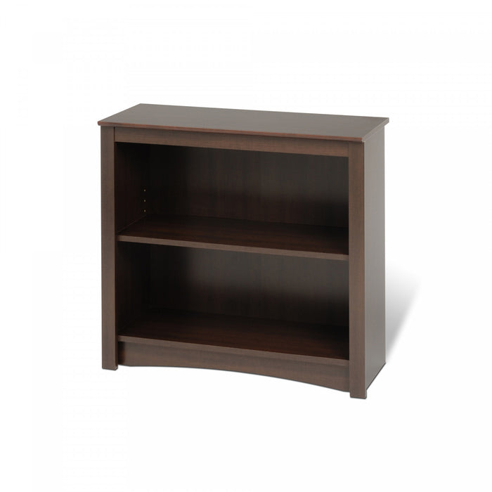 Bibliothèque à 2 tablettes - espresso