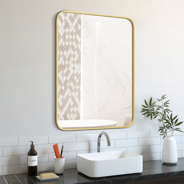 Miroir Tuckerson de 40 po doré