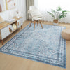 Tapis Vert Floral Lavable Antiderapant A Poils Ras 8'x10'