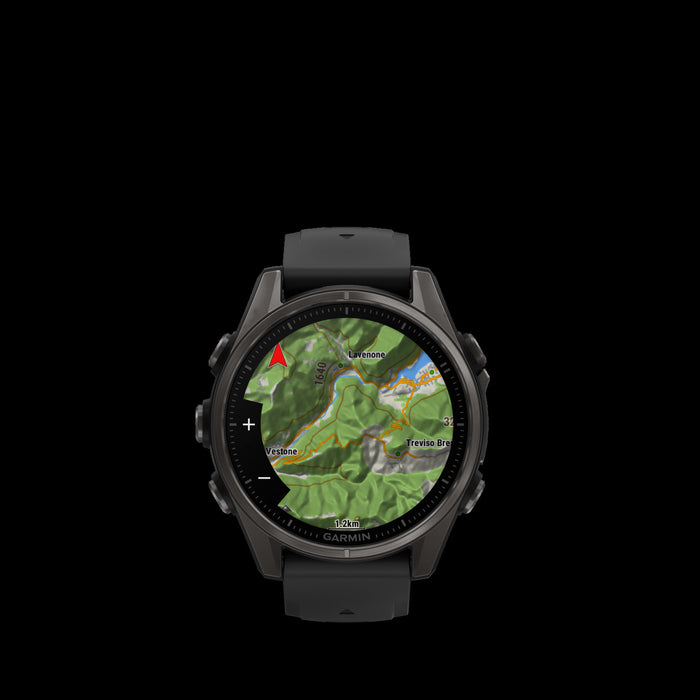  Carbon Gray Dlc Titanium With Black/pebble Gray Silicone Band