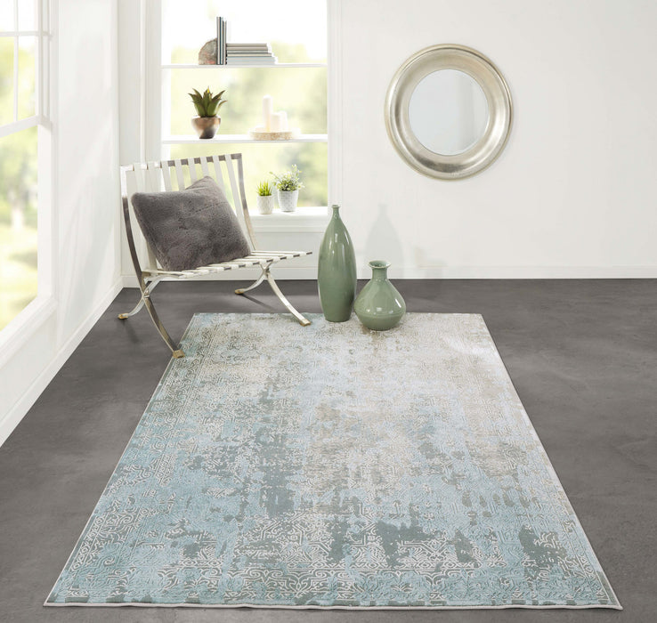 Tapis Traditionnel Elysia 5'1\" x en Bleu