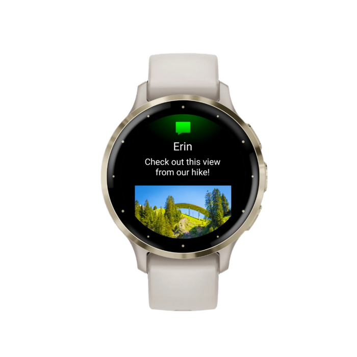 Garmin Forerunner® 165 Montre Intelligente Gps - Suivi De La Sante Avec Ecran Amoled - Gris Brumeux/blanc Pierre