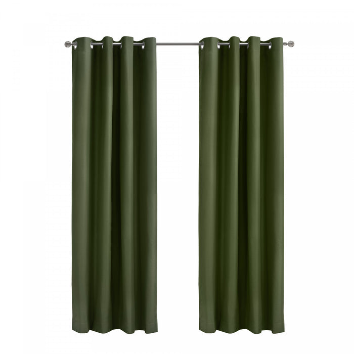 Panneau de rideau coupe-lumière à œillets Alpin olive de Thermaplus - 52 x 108
