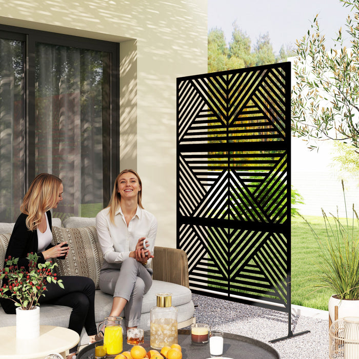 Outsunny Ecran de Confidentialite Exterieur en Metal, Separateur d'Espace