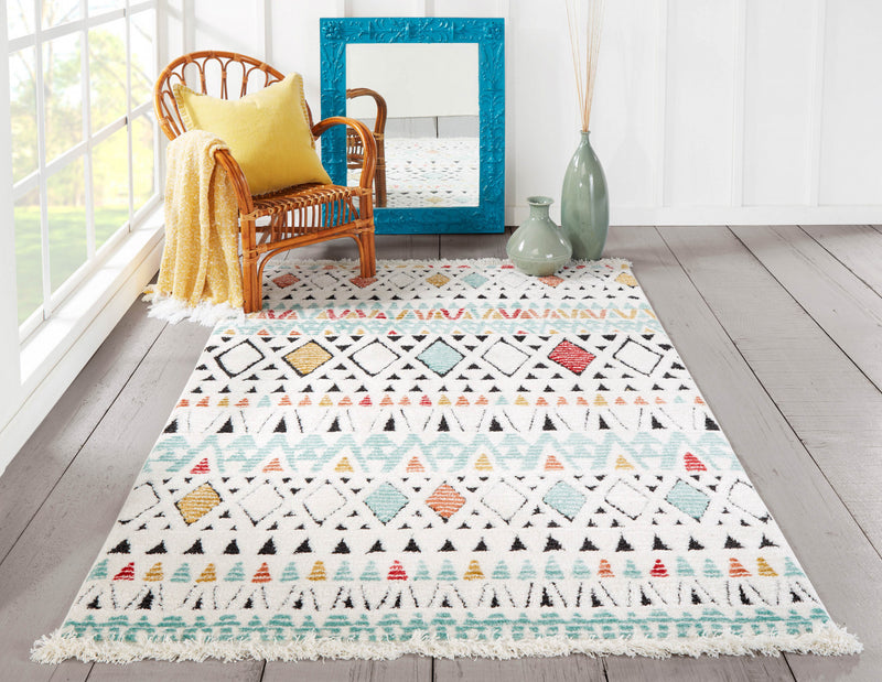 Tapis Contemporain Kaia 5'3\" x en Multi