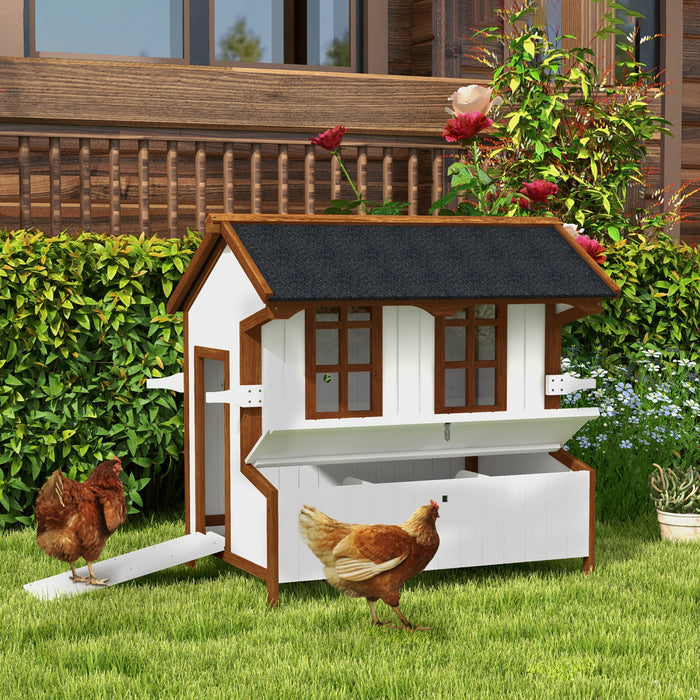 Poulailler en Bois 120 cm avec Nichoir