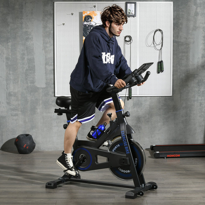 Soozier Velo Stationnaire Vertical Ajustable avec Affichage LCD, Noir