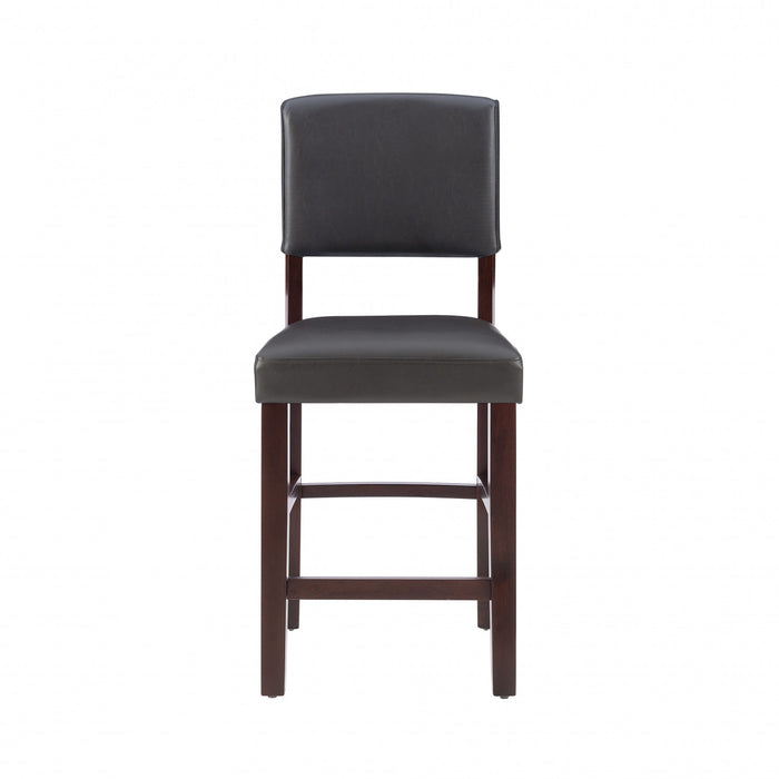 Tabouret Monaco de hauteur comptoir en similicuir - espresso